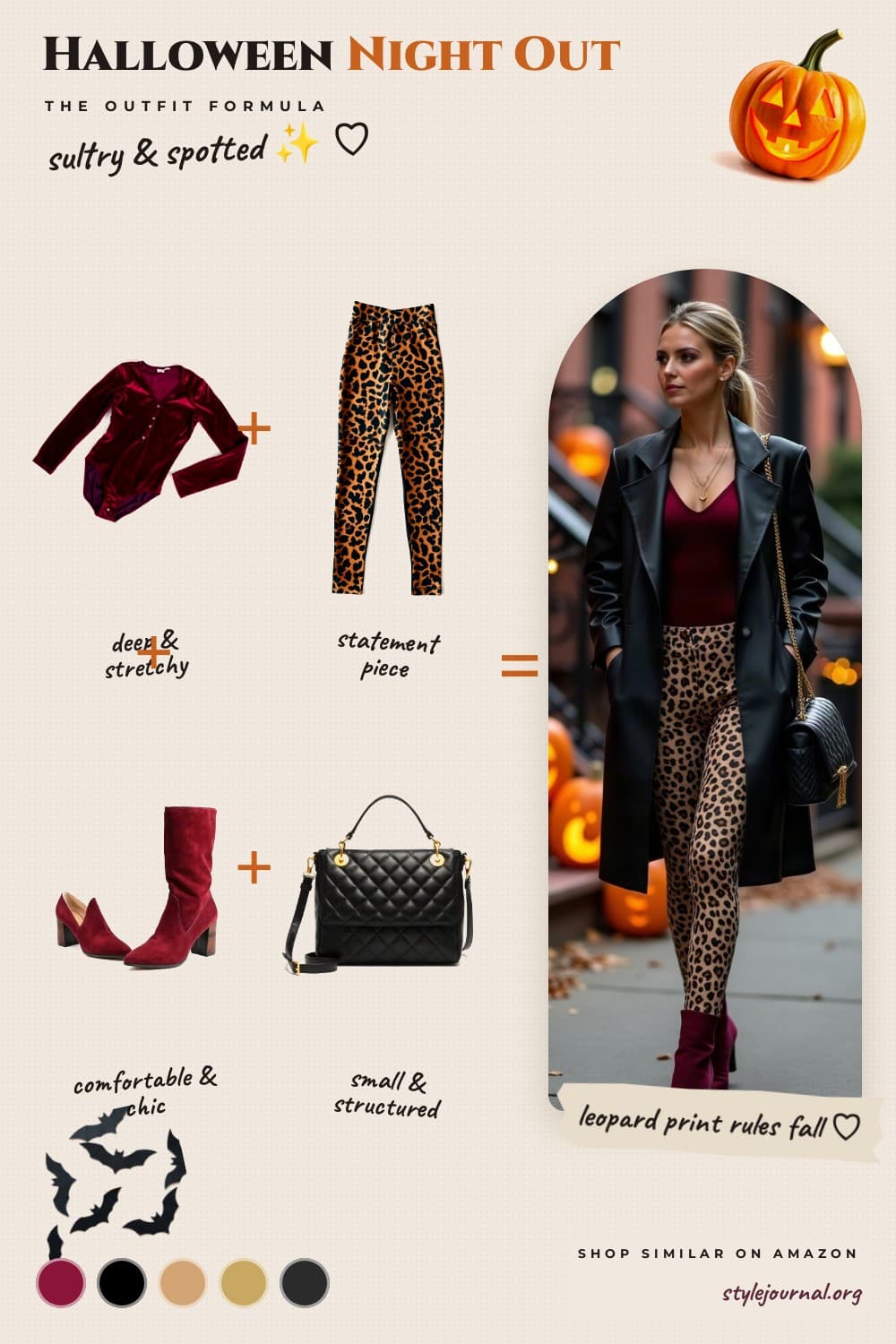 Velvet Leopard Night Out Look | Halloween Party Outfit Ideas Without a Costume