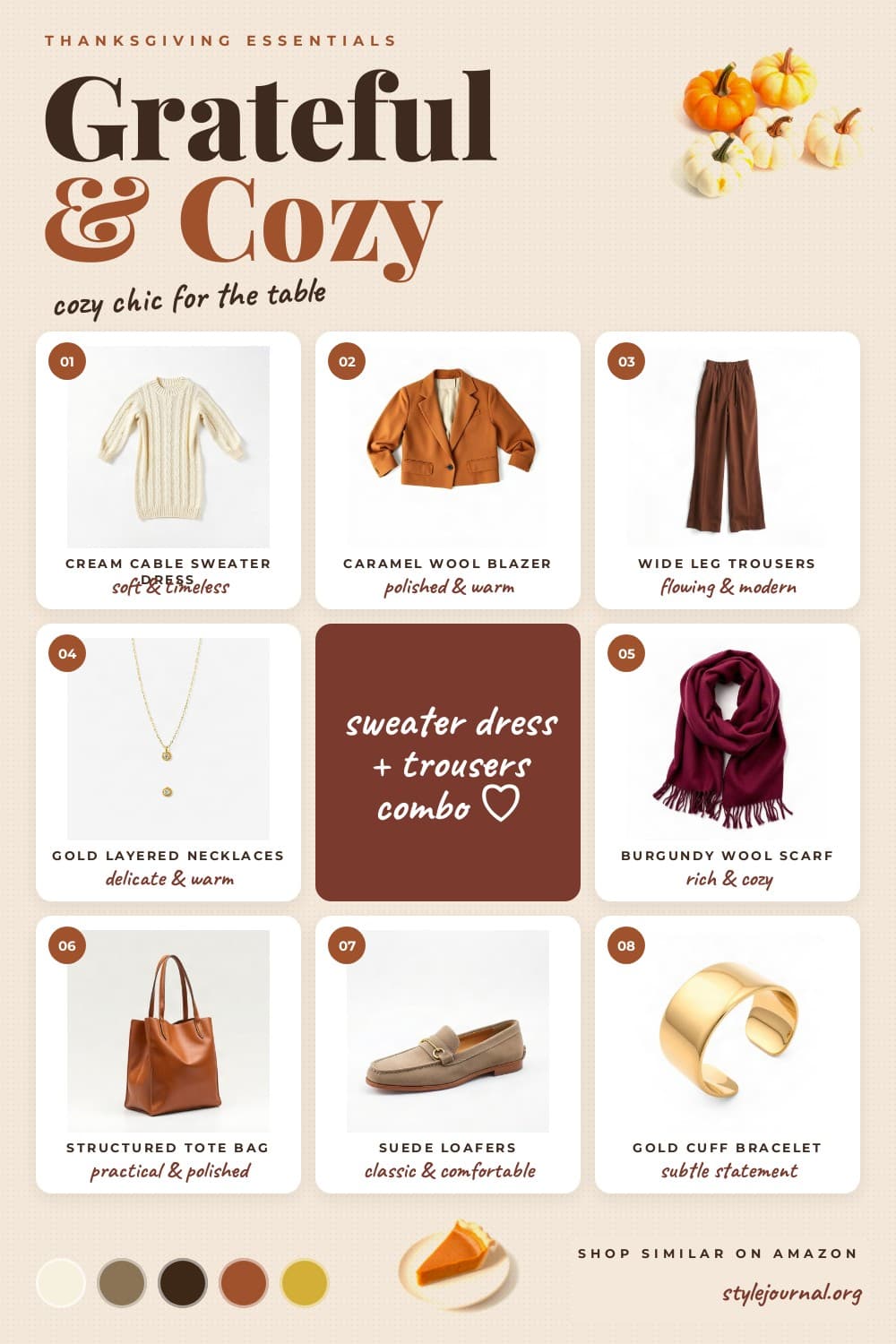 Thanksgiving Outfit Idea | Elevated Cozy Sweater Dress Look