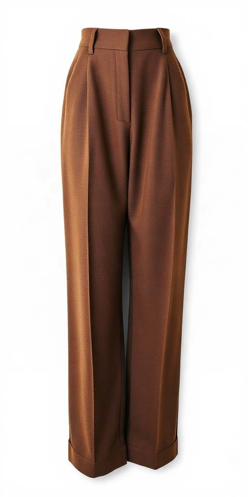 Chocolate wide-leg trousers