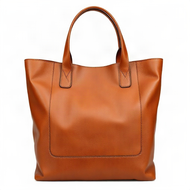 Cognac leather tote