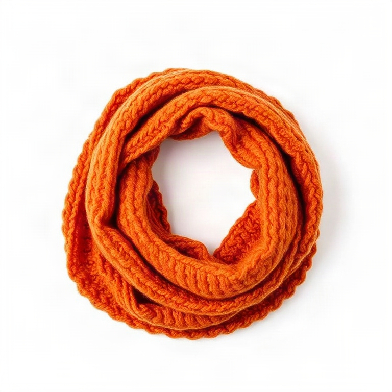 Rust knit scarf