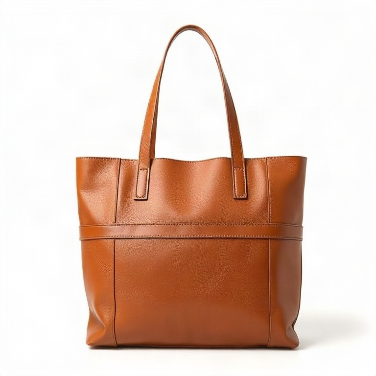 Cognac leather tote