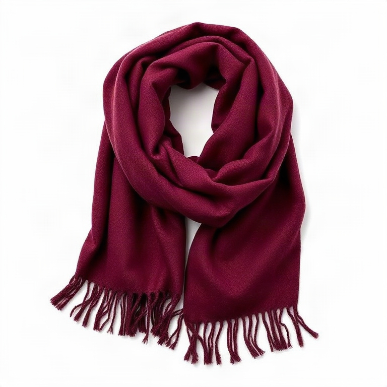 Burgundy Wool Scarf