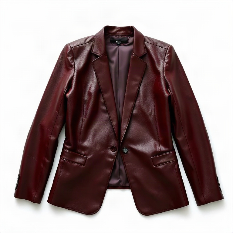 Faux Leather Blazer