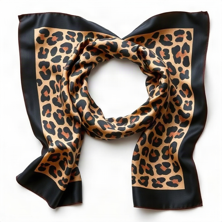 Silk leopard scarf