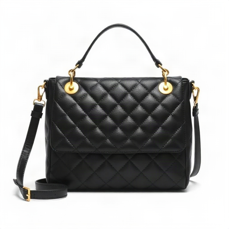 Black quilted shoulder bag