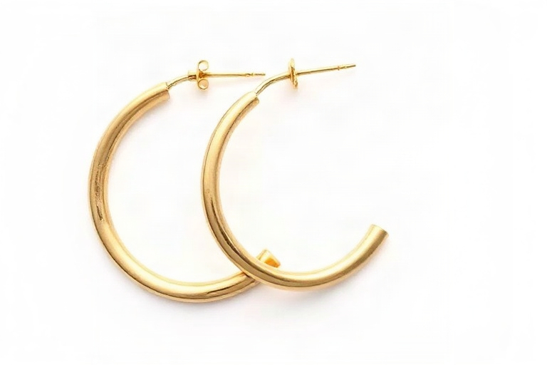 Gold hoop earrings