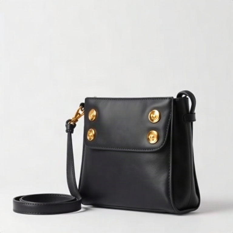 Black leather crossbody