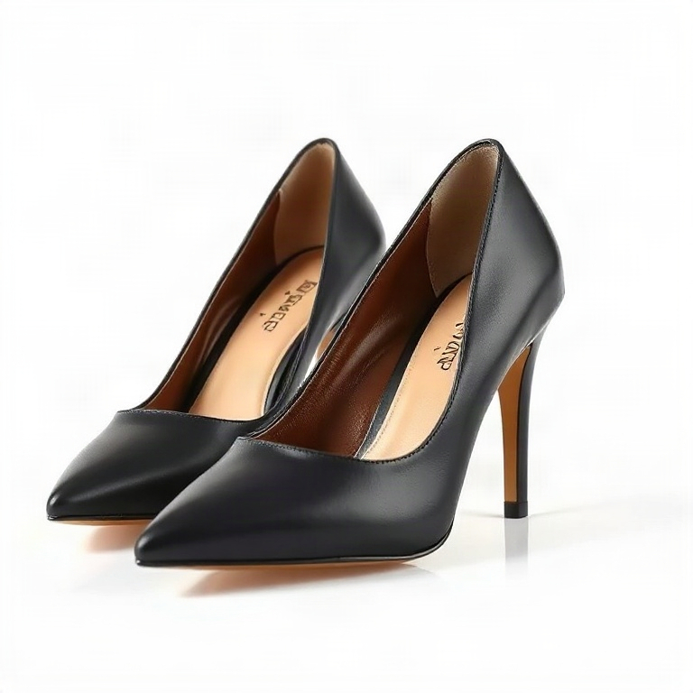 Black pointed-toe pumps
