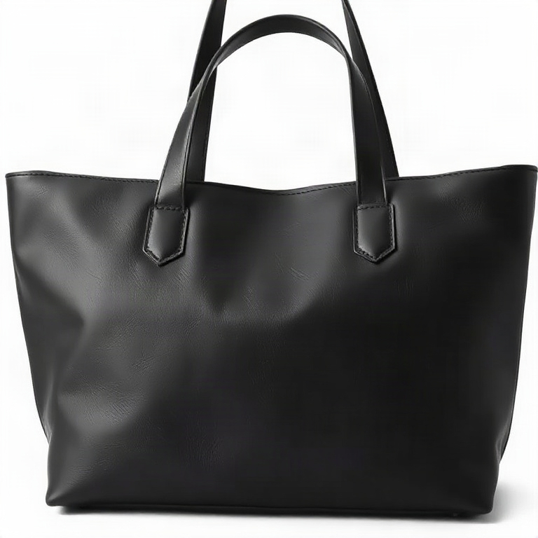 Structured black tote